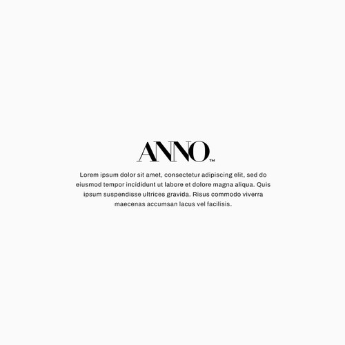 Craft a Unique Wordmark and Monogram for ANNO's Luxury Evening Wear Design by VisibleGravity™