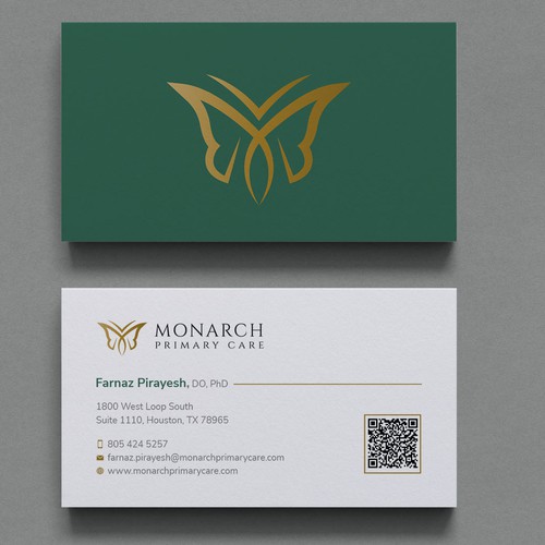 Design a classy, yet somewhat modern stunning, memorable business card for a medical clinic. No black! Please see colors Design by Xclusive16