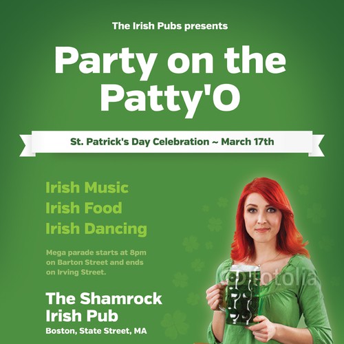 Create the next design for TicketPrinting.com St Patrick's Day POSTER & EVENT TICKET Design by Andy Wilkinson