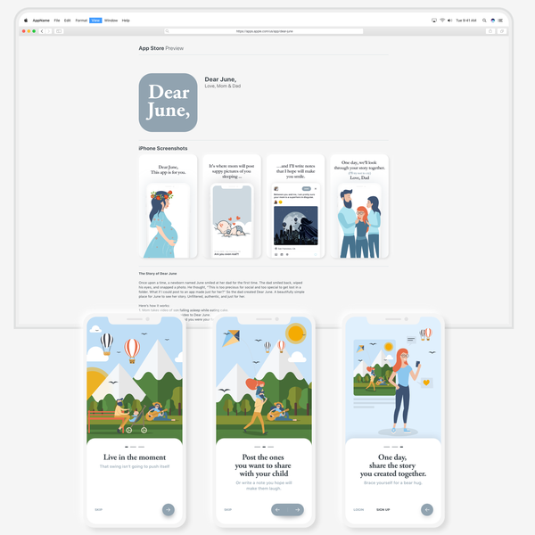 Dear June, iOS App