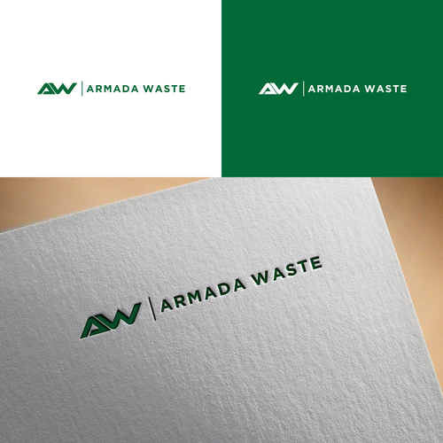 National environmental brand armada waste logo Logo design