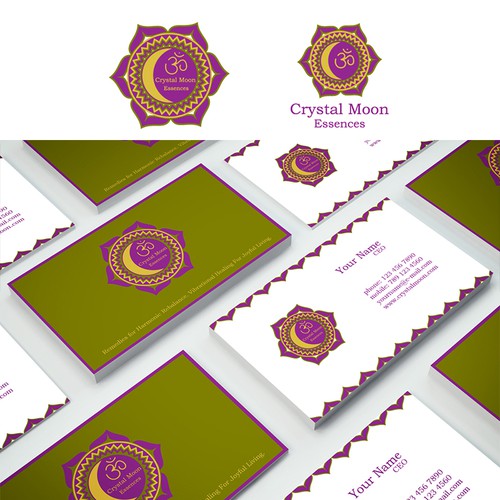 Logo for Crystal Moon Essences - remedies for harmonic rebalance and well-being Design by pemacreative