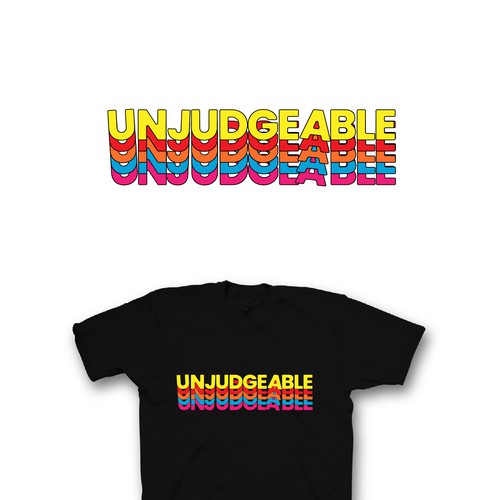 Simple t shirt design for media/ marketing for brand “Unjudgeable” Design by saka.aleksandar