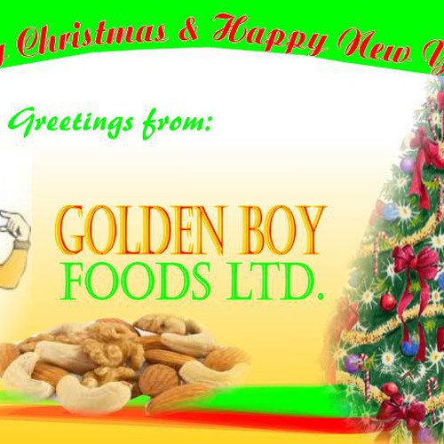 card or invitation for Golden Boy Foods デザイン by Mcjames_dy