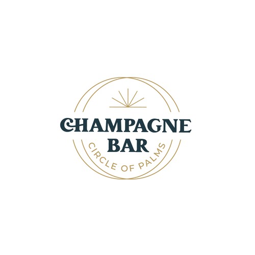 Luxury and modern Champagne Bar logo Design réalisé par Neutra™