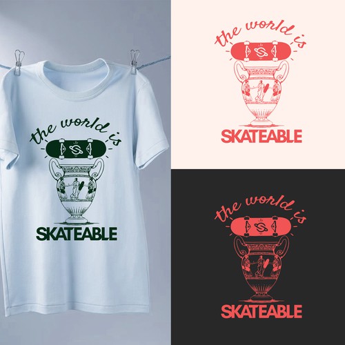 The World is Skateable ... and we need an awesome tee design Design von lilianiartha