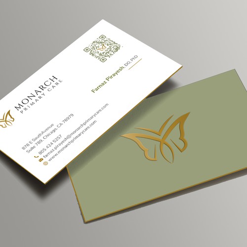 Design a classy, yet somewhat modern stunning, memorable business card for a medical clinic. No black! Please see colors Design by Xclusive16