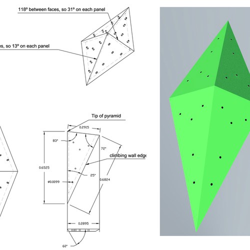 Rock Climbing Volumes Designs to later create 3D contest