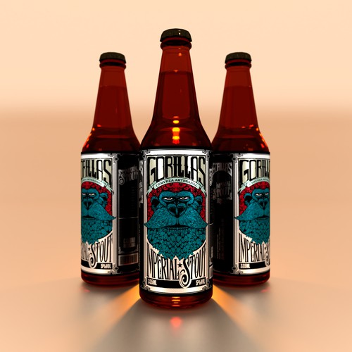 New Label For Gorillas Cerveza Artesanal Best Imperial Stout Beer Product Label Contest 99designs