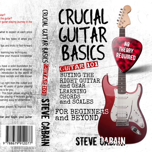 Need a powerful and eye catching design for a book about guitar. Design by SusansArt