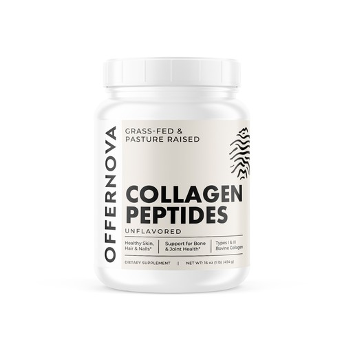 Design a Food Supplement Label - Collagen Peptides Design by Sasha Bianca