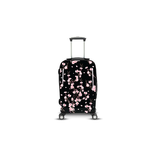 Hand-Painted Cherry Blossom Suitcase