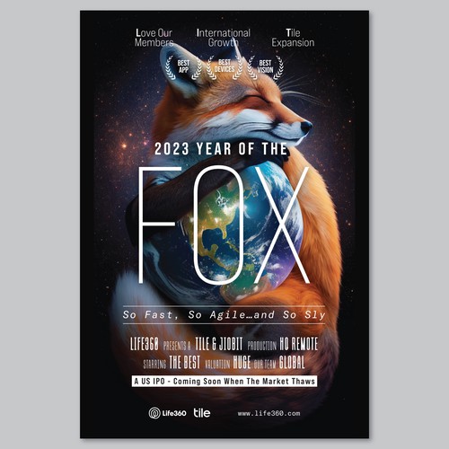 Design di Life360 2023 Year of the Fox Poster di Sebastian Roy