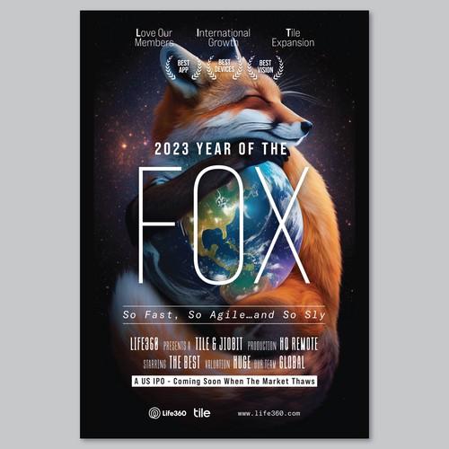 Life360 2023 Year of the Fox Poster Design by Sebastian Roy