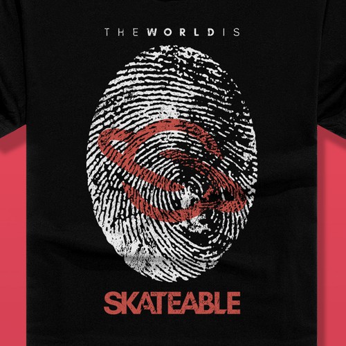 The World is Skateable ... and we need an awesome tee design Design réalisé par ScottTierneyCreative