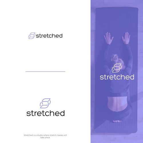 Looking for a sleek yet eye catching logo for my stretching studio. Design by JohnM.