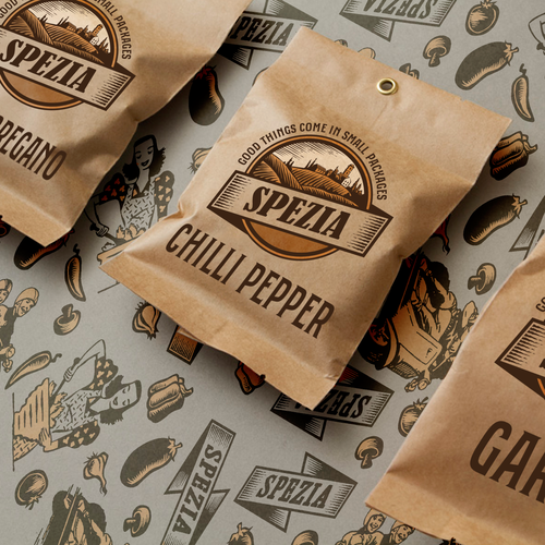 Spicy!! Food Spice Box Packaging Logo Contest! The new way to get your spices and grains! Repeat biz w winner! Design by Steve Hai