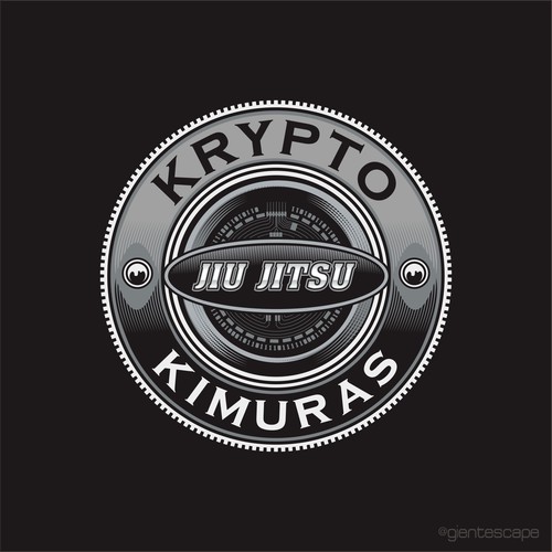 Crypto Coin + Font (2 words) Design for Martial Arts Team Design by gientescape std.