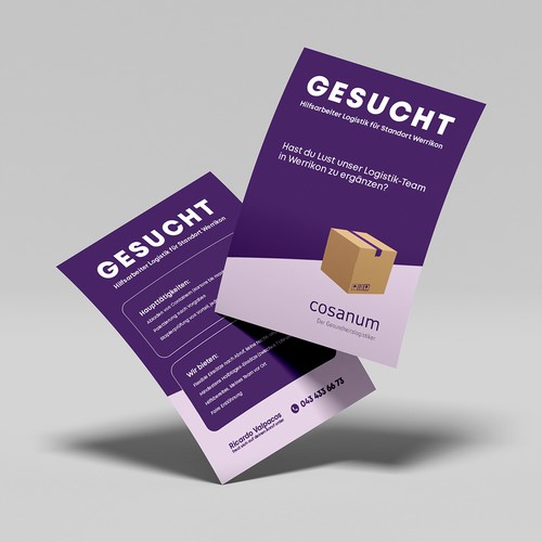 Job Flyer Cosanum Ontwerp door Ellegue