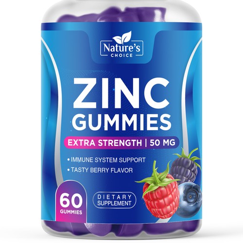 コンペ「Tasty Zinc Gummies design needed for Nature's Choice」のデザイン by Graphic4youさん 