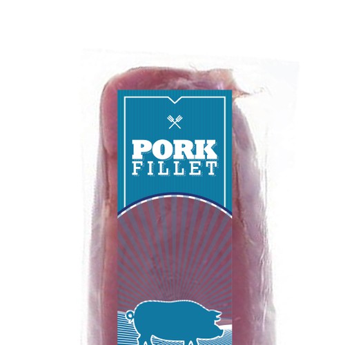 Create a striking top product label for a pork fillet product Design réalisé par April Anny