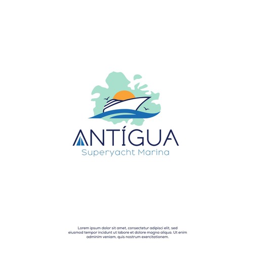 Logo for Antigua Superyacht Marina Design by Frutos Design