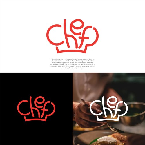 "CHEF": Food & Cooking Social Media Logo Design by O N I X