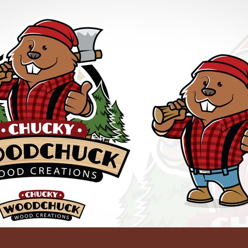 Logo for Chucky Woodchuck Wood Creations Logo design contest