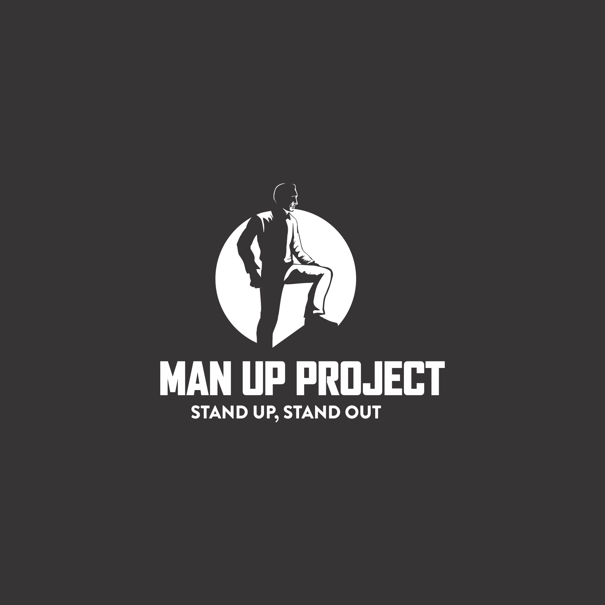 Standing-man logo with the title 'Man Up Project'