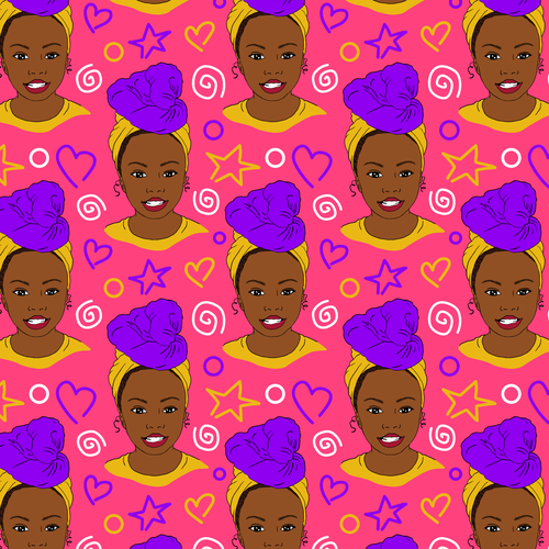 Bucket Hat Designs for Girls (black culture theme) Design by Anjelita