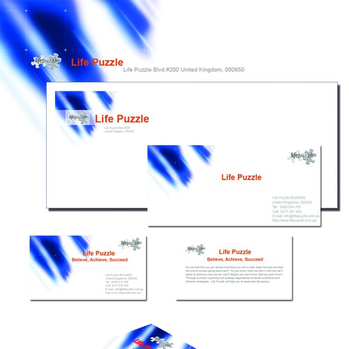 Stationery & Business Cards for Life Puzzle Design by Bosque