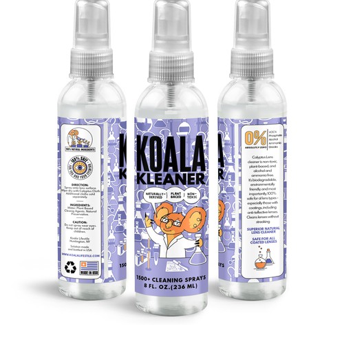 Designs Redesign Koala Kleaner Product label contest