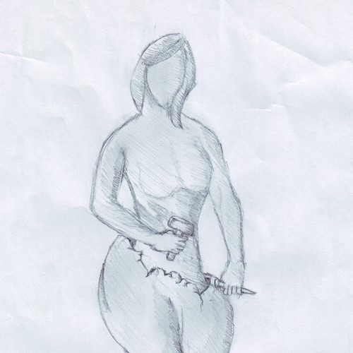 Illustration of overweight woman sculpting/creating her fit body, Other  art or illustration contest