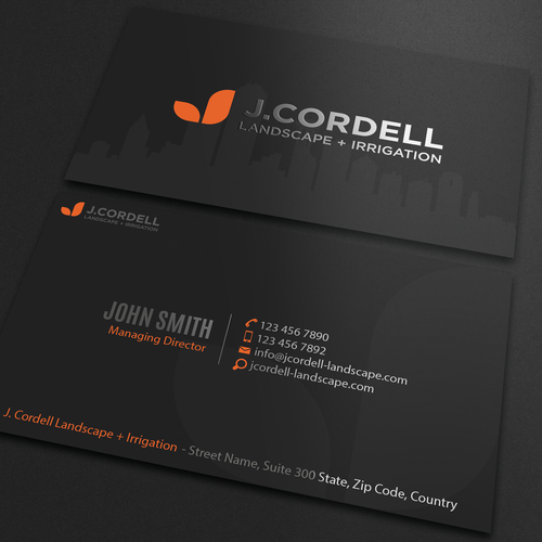 landscaping business card design