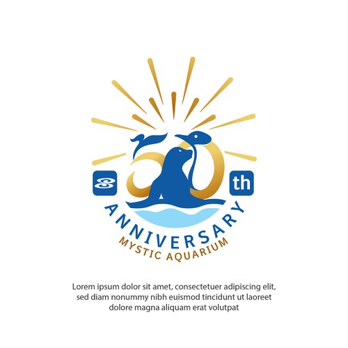 Mystic Aquarium Needs Special logo for 50th Year Anniversary Réalisé par Nganue