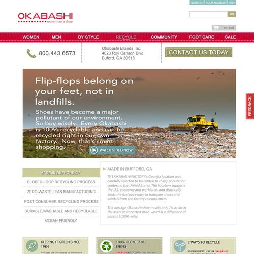 New website design wanted for Okabashi Réalisé par webdesignpassion