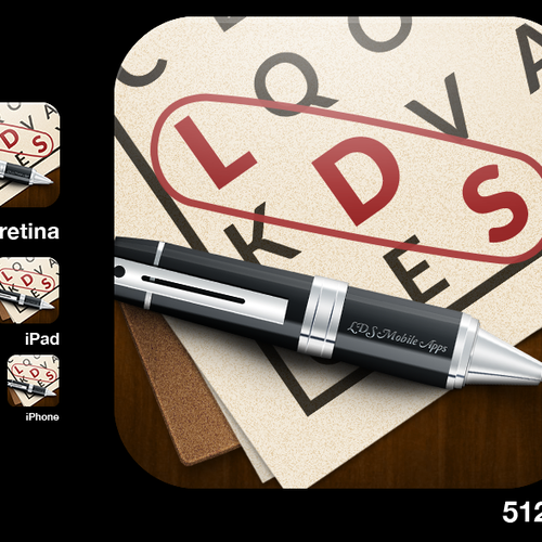 iOS Icon: LDS Word Search game Design by fancymichael