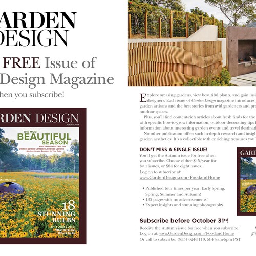 Create a two-page spread ad for consumer magazine Design by KDESIGN101