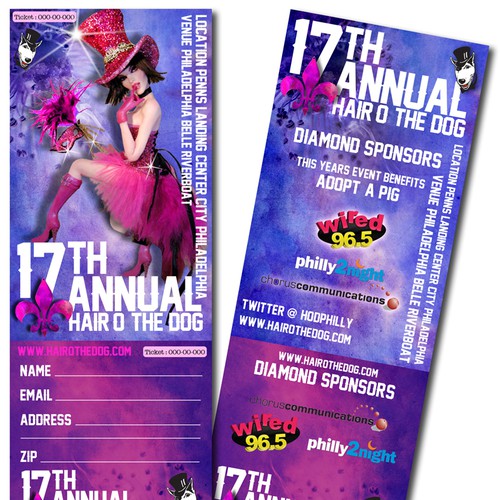 Black Tie Event Ticket Design Design by AngelDesign