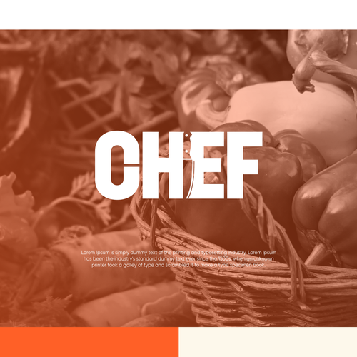 "CHEF": Food & Cooking Social Media Logo Design by ALPHA CREATION ✅