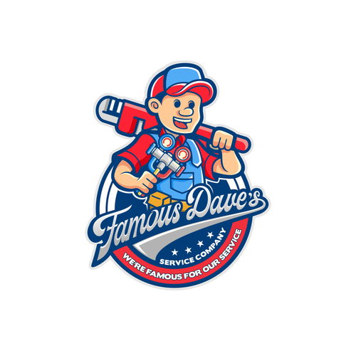 Famous Dave's Service Company Logo Design por VectorCrow87