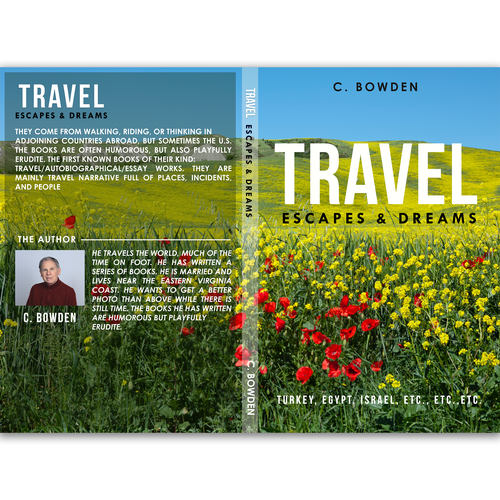 Cover for a travel/autobiography/brief essay book Design by aaliadraws