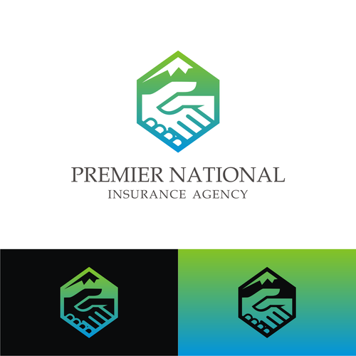 Handshake and/or Mountain Logo for Premier National Insurance Agency Design by Adinath_go!