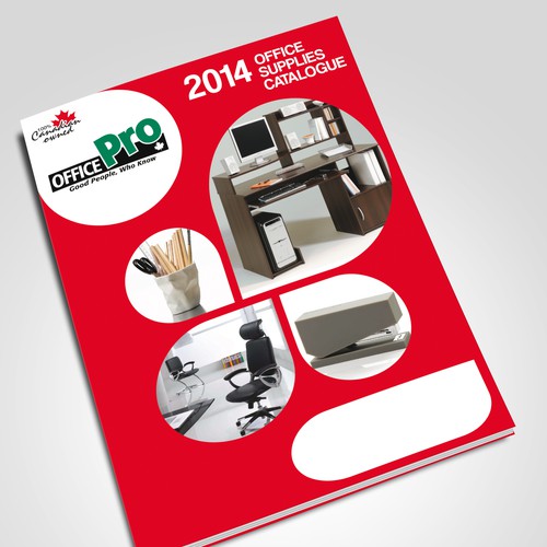 Diseño de Create a winning 2014 Cover for an Office Supply Catalogue, WE HAVE UPGRADED  de Milk&Cookies Studio