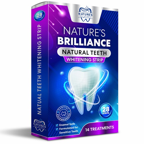 Natural Design Needed for Nature's Brilliance Whitening Strips Design by GenScythe