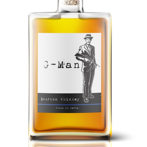 G-Man Whiskey Is seeking a distinctive design for our new brand. Design by Windmill Designer™