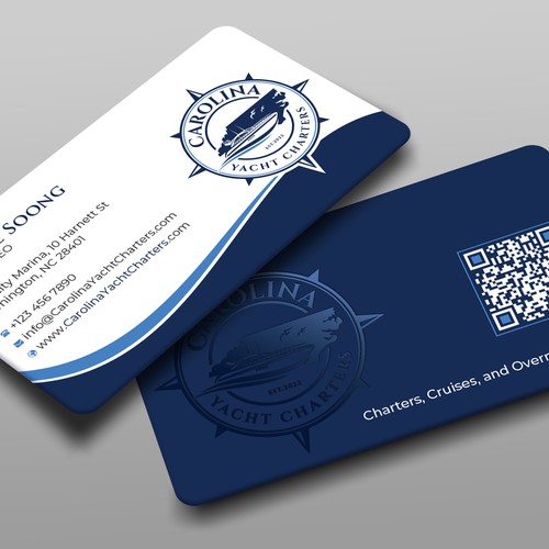 Carolina Yacht Charters Business Card Design réalisé par Brandmaker artist