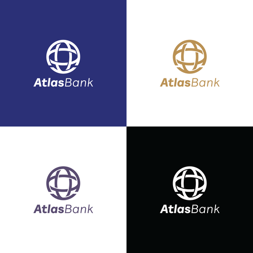 Logo for Atlas Online Bank. Design by M@likha