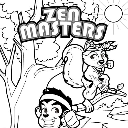 Karate Inspired Coloring Book Illustration for Kids! | Illustration or