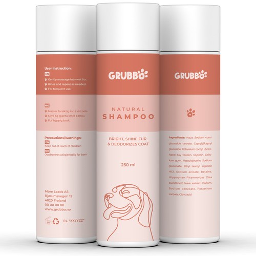 Design label for dog shampoo Design by Imee008